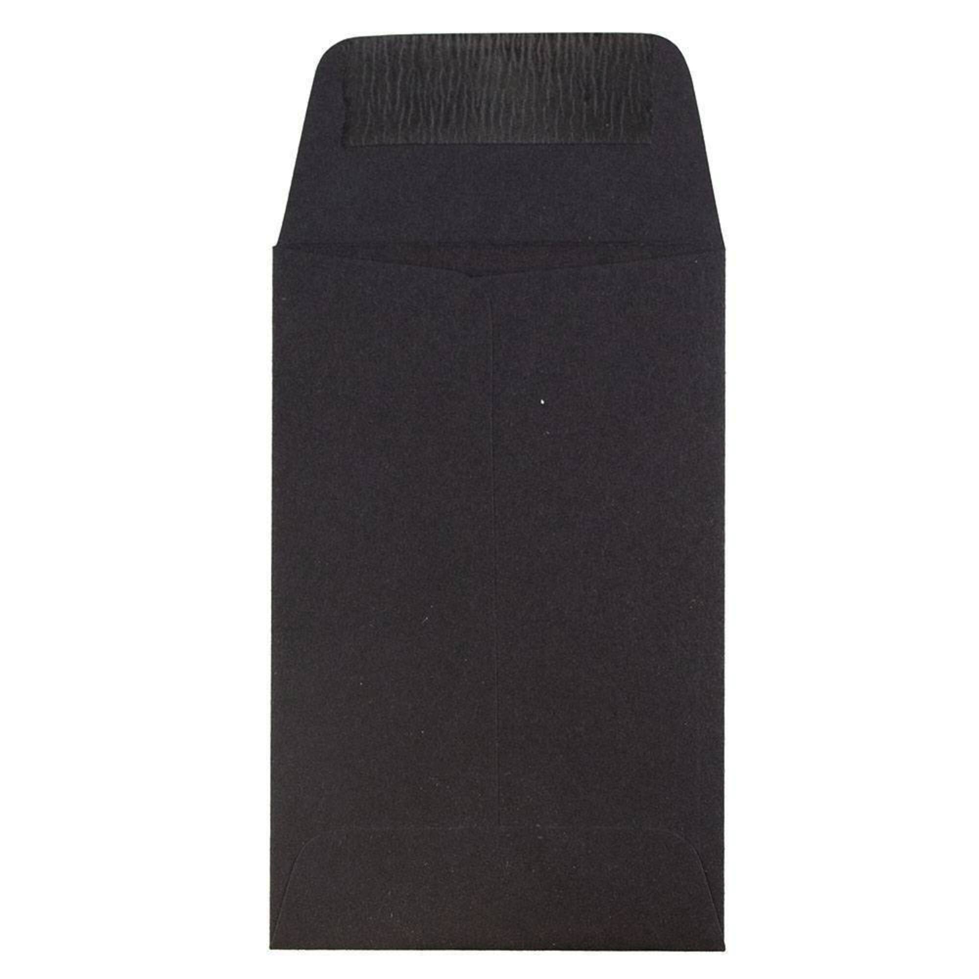 JAM Paper 2.25" x 3.5" Smooth Black Coin Business Envelopes, 50ct.